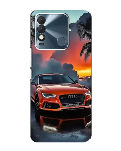 Чехол для TECNO Spark 8 с картинкой «Audi — закат»