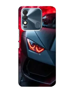 Чехол для TECNO Spark 8 с картинкой «Lamborghini красное сияние»