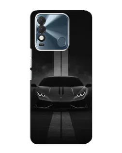 Чехол для TECNO Spark 8 с картинкой «Lamborghini симметрия дорог»
