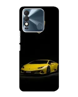 Чехол для TECNO Spark 8 с картинкой «Lamborghini желтый акцент»
