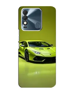 Чехол для TECNO Spark 8 с картинкой «Салатовый Lamborghini Huracan»
