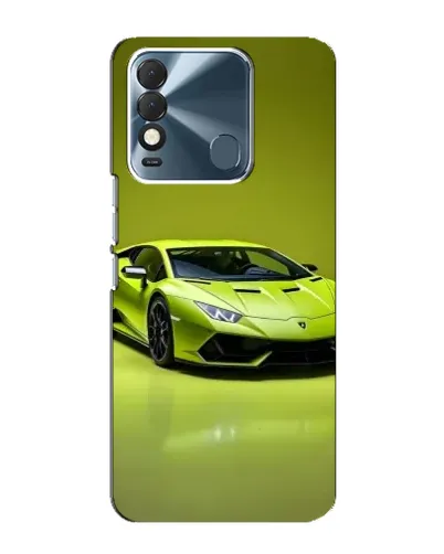 Чехол для TECNO Spark 8 с картинкой «Салатовый Lamborghini Huracan»