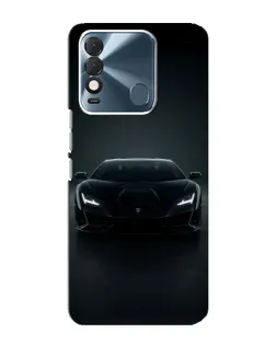 Чехол для TECNO Spark 8 с картинкой «Черный Lamborghini Aventador»