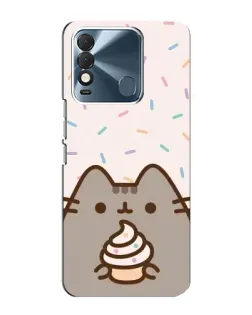 Чехол для TECNO Spark 8 с картинкой «Пушин с кексом»