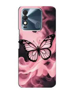Чехол для TECNO Spark 8 с картинкой «Бабочка в дыму»