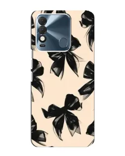 Чехол для TECNO Spark 8 с картинкой «Паттерн черные банты»