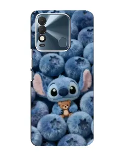 Чехол для TECNO Spark 8 с картинкой «Стич и голубика»