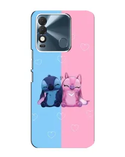 Чехол для TECNO Spark 8 с картинкой «Stitch и Angel Love»