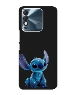 Чехол для TECNO Spark 8 с картинкой «Стич на черном»
