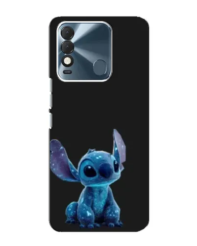 Чехол для TECNO Spark 8 с картинкой «Стич на черном»