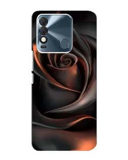 Чехол для TECNO Spark 8 с картинкой «Шелковая черная роза»