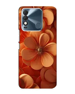 Чехол для TECNO Spark 8 с картинкой «Оранжевый макро цветок»