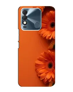 Чехол для TECNO Spark 8 с картинкой «Оранжевые герберы»