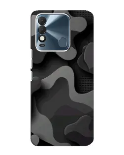 Чехол для TECNO Spark 8 с картинкой «Темный абстрактный камуфляж»