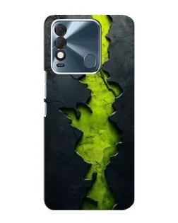 Чехол для TECNO Spark 8 с картинкой «Салатовый разлом скалы»