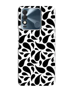 Чехол для TECNO Spark 8 с картинкой «Контрастные черные капли»