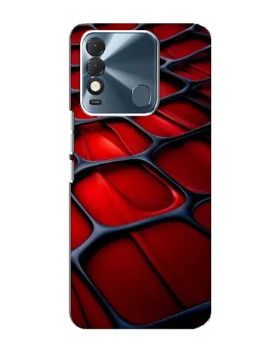 Чехол для TECNO Spark 8 с картинкой «Красная глянцевая сетка»