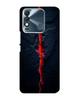 Чехол для TECNO Spark 8 с картинкой «Kрасная лавовая трещина»