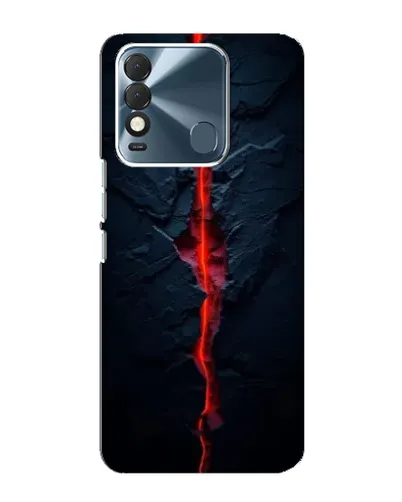Чехол для TECNO Spark 8 с картинкой «Kрасная лавовая трещина»
