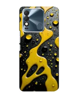 Чехол для TECNO Spark 8 с картинкой «Жидкое желтое золото»