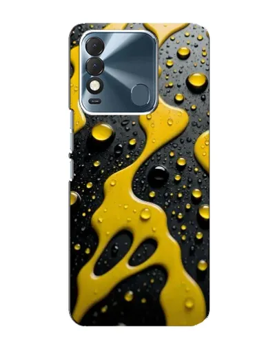 Чехол для TECNO Spark 8 с картинкой «Жидкое желтое золото»