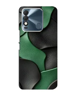 Чехол для TECNO Spark 8 с картинкой «Зеленые кожаные волны»