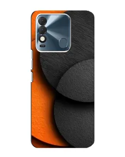 Чехол для TECNO Spark 8 с картинкой «Геометрия оранжевых кругов»