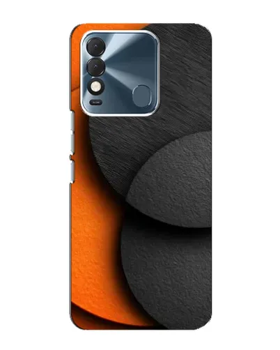 Чехол для TECNO Spark 8 с картинкой «Геометрия оранжевых кругов»