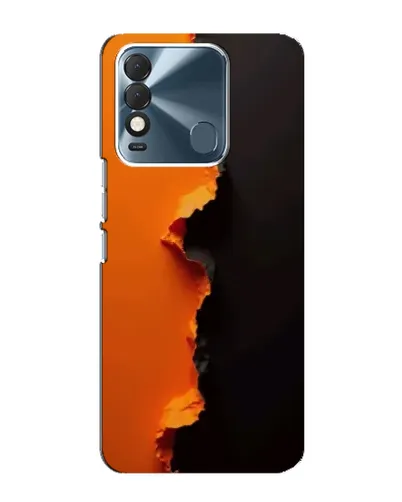 Чехол для TECNO Spark 8 с картинкой «Оранжевый разлом»