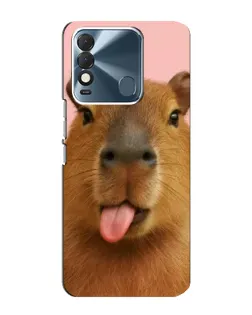 Чехол для TECNO Spark 8 с картинкой «Капибара с языком»