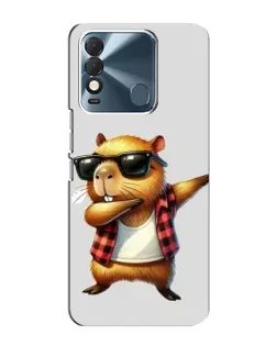 Чехол для TECNO Spark 8 с картинкой «Капибара рэпер даб»