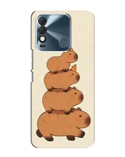 Чехол для TECNO Spark 8 с картинкой «Башня из капибар»