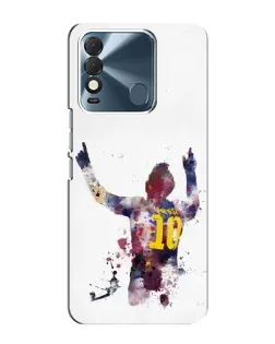 Чехол для TECNO Spark 8 с картинкой «Акварельный Месси Барселона»