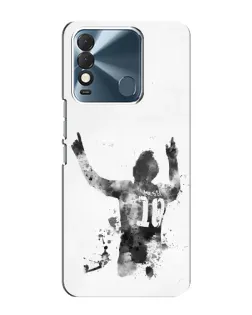 Чехол для TECNO Spark 8 с картинкой «Черно-белый силуэт Месси» Чехол для TECNO Spark 8 с картинкой «Черно-белый силуэт Месси»