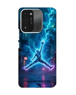 Чохол для TECNO Spark 8C з картинкою «Jordan Gold Jumpman»