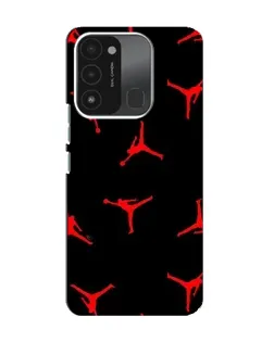 Чохол для TECNO Spark 8C з картинкою «Jordan Red Pattern»