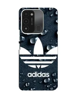 Чехол для TECNO Spark 8C с картинкой «Adidas Trefoil Blue»