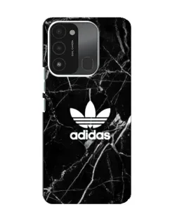 Чехол для TECNO Spark 8C с картинкой «Белый мрамор Adidas»