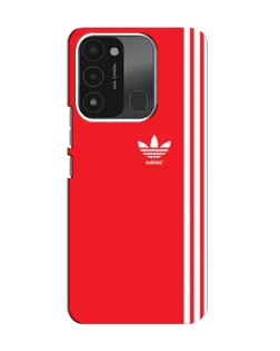 Чехол для TECNO Spark 8C с картинкой «Красный минимализм Adidas»