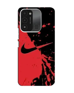 Чохол для TECNO Spark 8C з картинкою «Червоні бризки Nike»