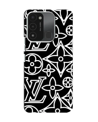 Чехол для TECNO Spark 8C с картинкой «Черно-белый узор LV» Чехол для TECNO Spark 8C с картинкой «Черно-белый узор LV»