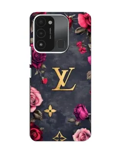 Чехол для TECNO Spark 8C с картинкой «Цветочный Louis Vuitton»