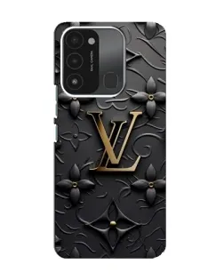 Чехол для TECNO Spark 8C с картинкой «Кожаная текстура LV»