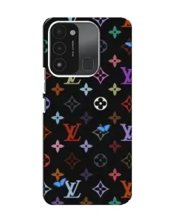 Чехол для TECNO Spark 8C с картинкой «Цветная монограмма LV»