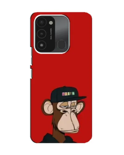 Чехол для TECNO Spark 8C с картинкой «Bored Ape — красный фон» Чехол для TECNO Spark 8C с картинкой «Bored Ape — красный фон»