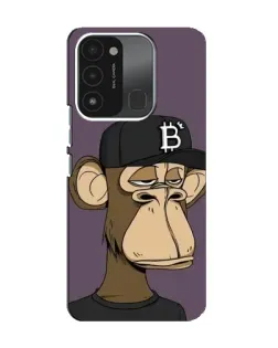 Чехол для TECNO Spark 8C с картинкой «Bored Ape в кепке»