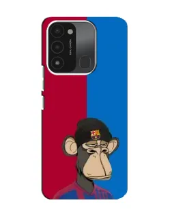Чехол для TECNO Spark 8C с картинкой «Bored Ape — фанат Барсы»