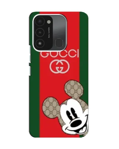 Чохол для TECNO Spark 8C з картинкою «Gucci — смуги та Міккі»