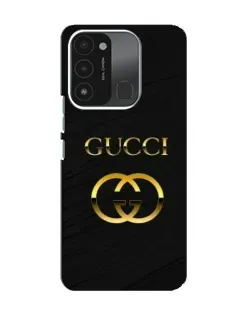 Чохол для TECNO Spark 8C з картинкою «Золотий логотип Gucci»