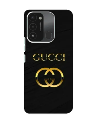 Чохол для TECNO Spark 8C з картинкою «Золотий логотип Gucci»